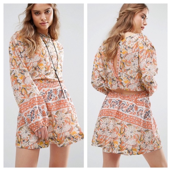 Free People Dresses & Skirts - Free People $128 Silver Sun Printed Casual Dress